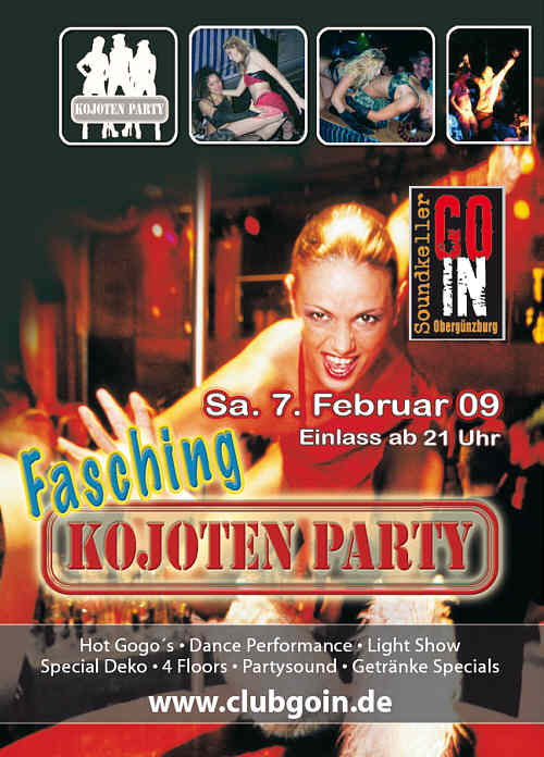 Fasching-Kojoten-Party