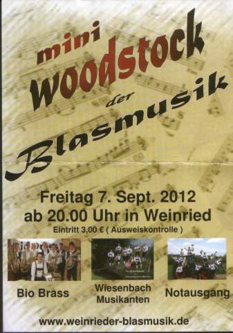 mini-WOODSTOCK der Blasmusik